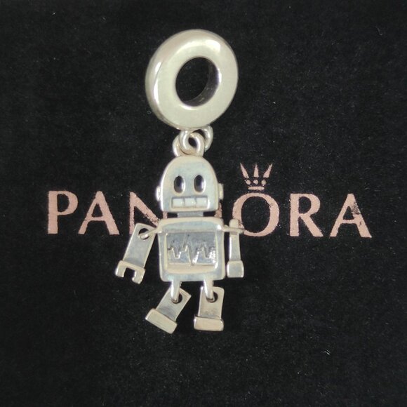 Pandora 2022 Bestie Bot Robot Dangle Charm Bracelet Pendant S925 Silver with box - Picture 1 of 5